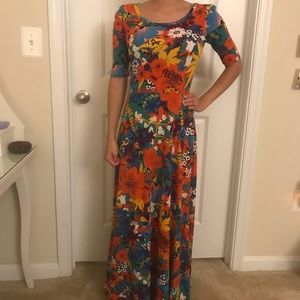 LuLaRoe Ana tropical floral dress small